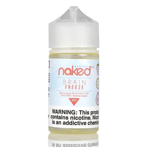 naked 100 strawberry pom brain freeze e juice 60ml only ship to usa