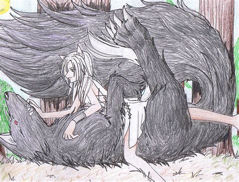 Demon Wolf And Girl By Kawaii Rose On Deviantart