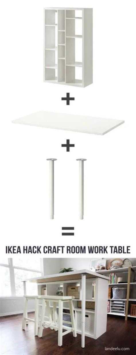 Ikea Hack Craft Room Table An Easy Ikea Hack For Your Craft Room