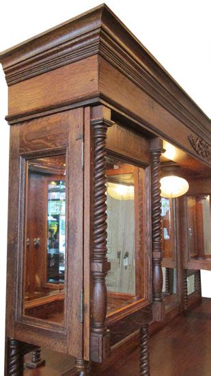 Oak Front And Back Bar Wooden Nickel Antiques