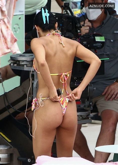 Camila Mendes Sexy Seen On The Set Of Strangers In Miami Beach AZNude