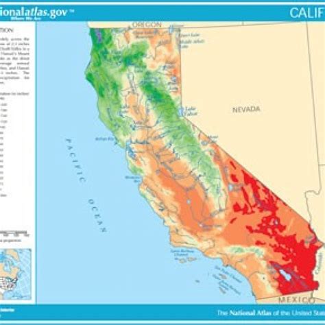 California Topographic Map Elevations Printable Maps