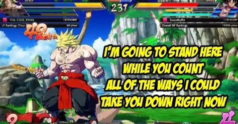 Check spelling or type a new query. Broly can get ridiculous amounts of oki pressure in Dragon Ball FighterZ to do whatever he wants ...