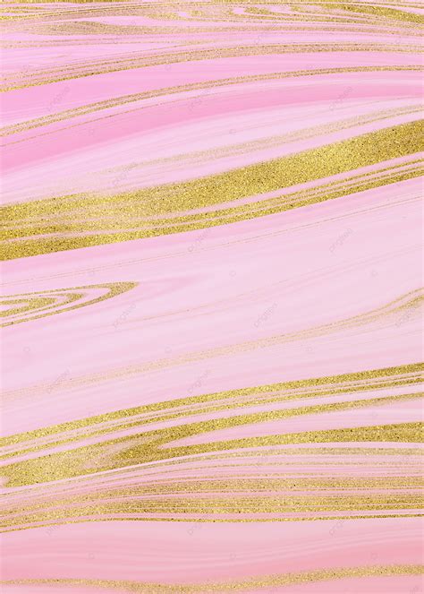 Golden Glitter Liquid Marble Texture Background Pink Color Glitter