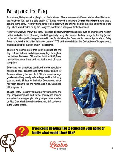 Betsy Ross And The American Flag Free Pdf Download Learn Bright