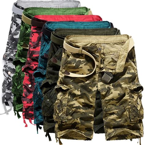 Buy 2018 New Camouflage Loose Cargo Shorts Men Cool