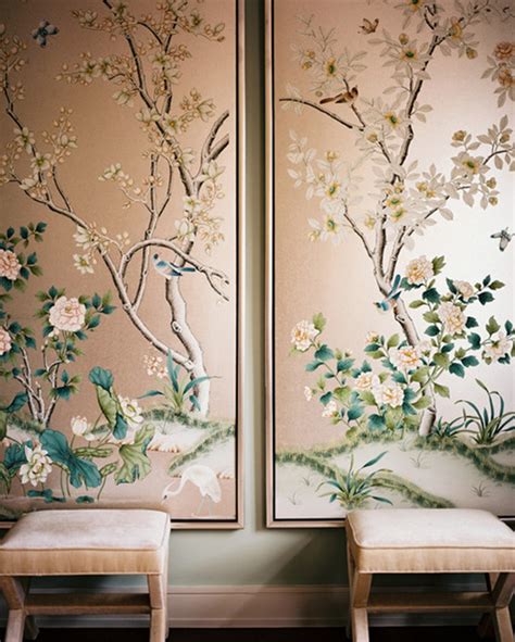 Hand Painted And Chinoiserie Wall Panels This Is Glamorous