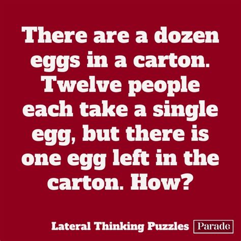 50 Lateral Thinking Puzzles With Answers Parade Entertainment