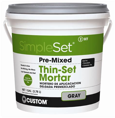 Custom Building Products Cttsg1 2 Simple Set Mortar Thinset Premix Gray
