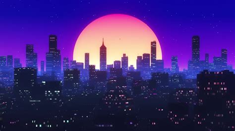 Synthwave City 3840x2160 Rwallpapers