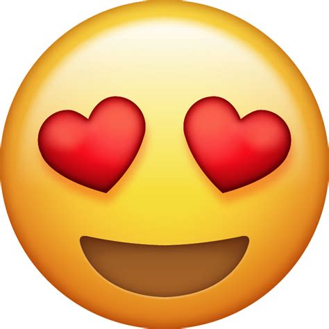 Download Heart Eyes Iphone Emoji Icon In  And Ai Emoji Island