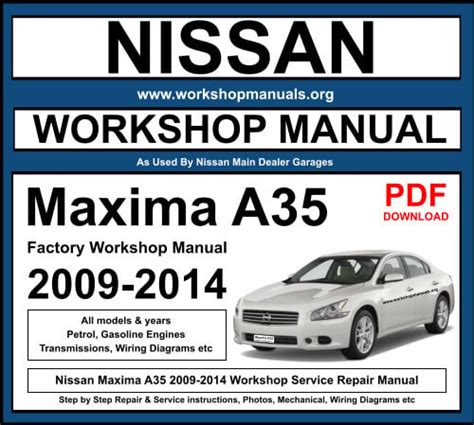 Nissan Maxima 2009 2014 Workshop Repair Manual Download Pdf