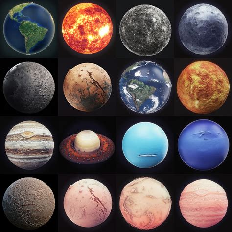Solar System High Poly 3d Model Collection Cgtrader