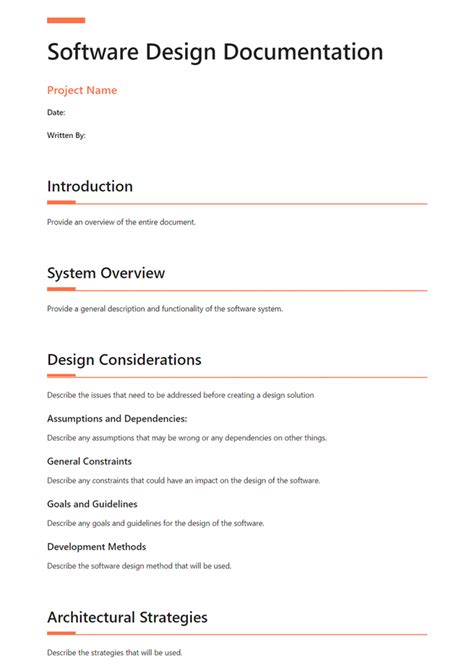 Software Design Document What Is It And How To Create It Template