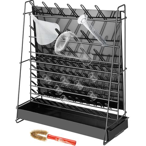 Vevor Drying Rack For Lab 90 Pegs Lab Glassware Rack Steel Wire