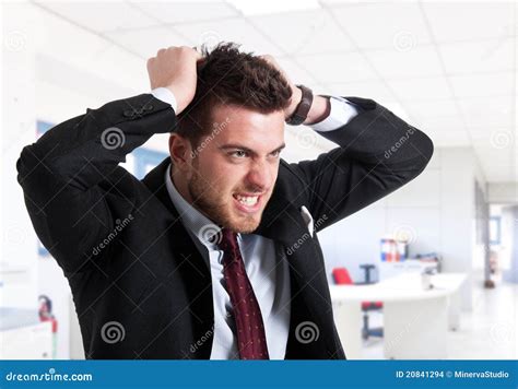 Angry Businessman Stock Photo Image Of Work Business 20841294