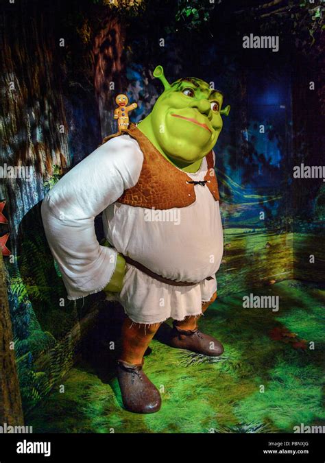 London England July 22 2016 Shrek At The Madame Tussauds Wax