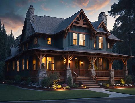 Beautiful Craftsman Style House Background Craftsman House