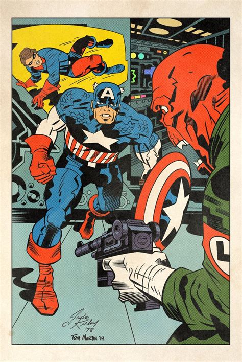 Captain America Comic Books Art Comic Book Artwork Jack Kirby Art