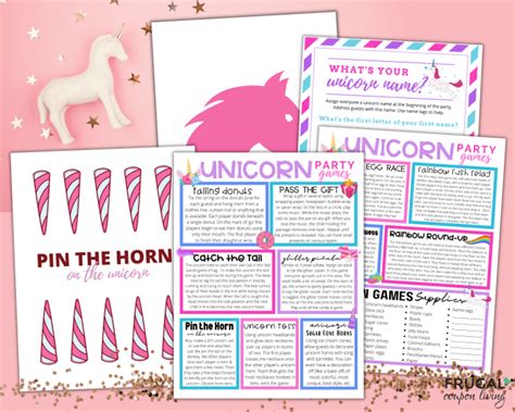 Fun Unicorn Party Games For Kids Birthday Party Printable Pdf