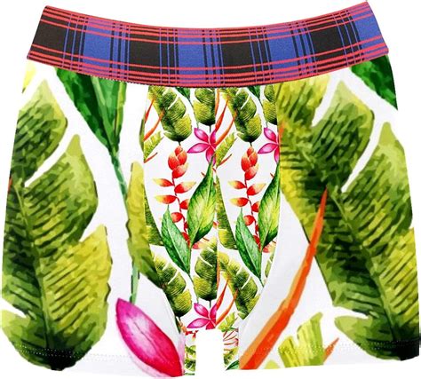 DEYYA Tropical Leaf Print Men S Breathable Underwear Brief Boxer Pants