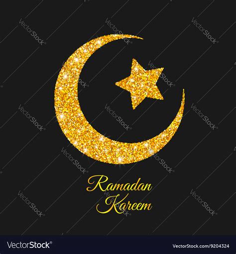Ramadan Kareem Ramadan Moon Islam Symbol Vector Image