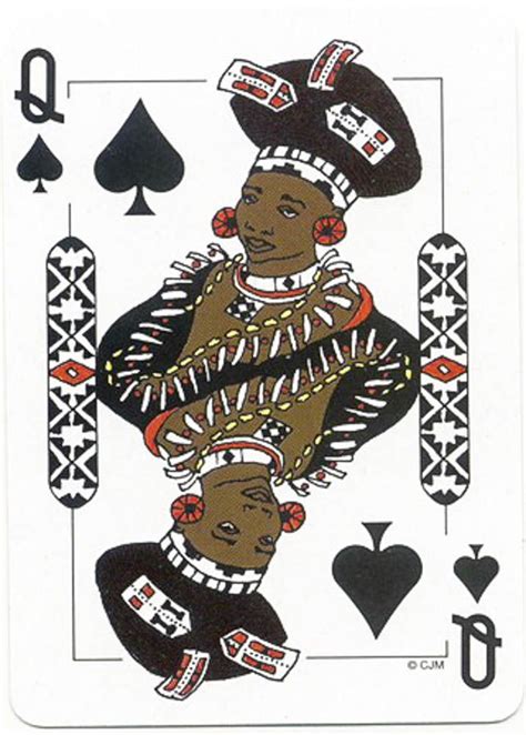 Playingcardstop Black Queens Of South Africa Queen Of Spades Playing Cards Design