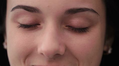 Close Up Of Woman S Eye Opening Blinking Stock Footage Sbv