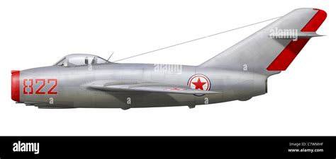 An Mig 15bis Of The North Korean Air Force During The Korean War Stock
