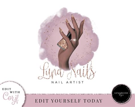 An Advertisement For Nail Art With Gold Glitters On It And The Words