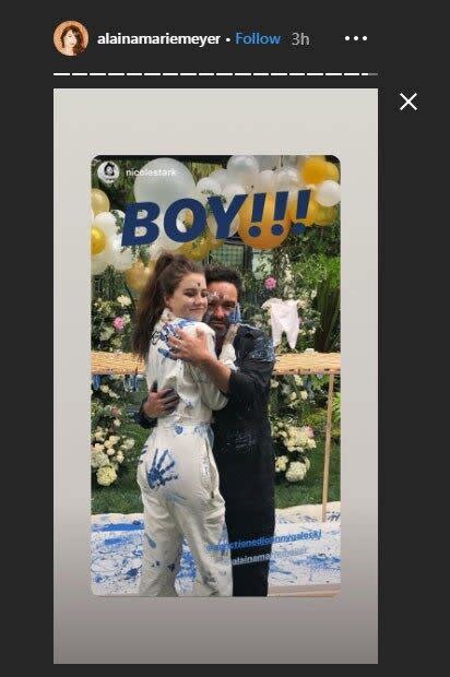 Johnny Galecki Is Having A Boy See The Gender Reveal Paint Party Hot