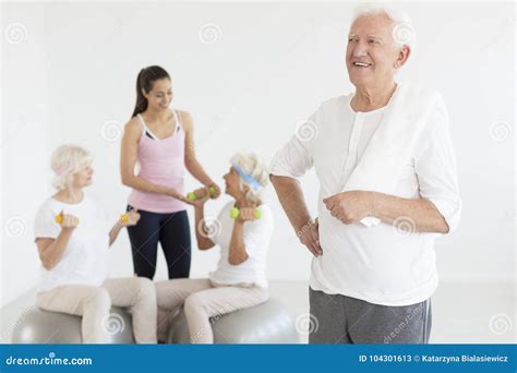 grandpa after workout stock image image of rehabilitation 104301613