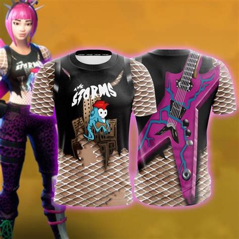 Fortnite Game Power Chord Skin The Storms Cosplay T Shirt