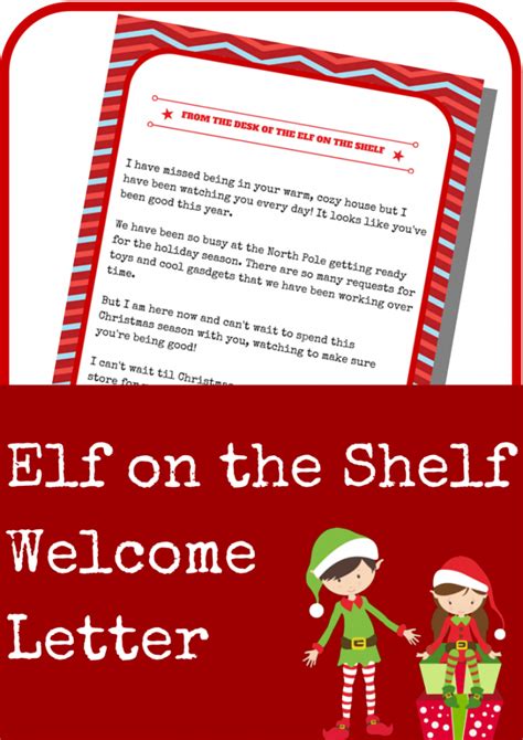 Free Elf On The Shelf Printable Welcome Letter Printable Templates