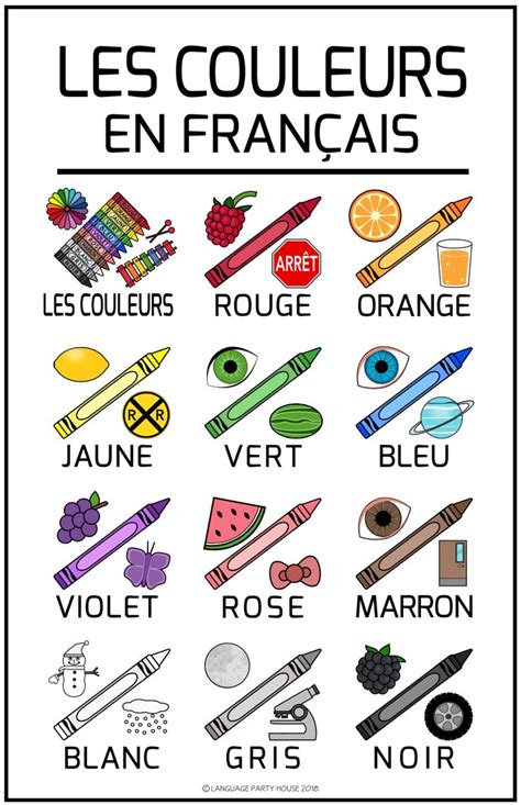 Productfrench Colors Printables