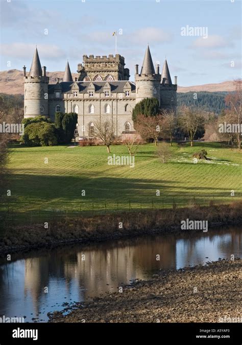 18th century inveraray castle 18th century across river aray inveraray argyll and bute scotland