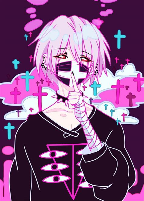 Download Gothic Pastel Anime Boy Wallpaper