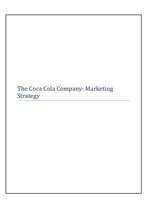 PESTLE And SWOT Analysis Of The Coca Cola Company
