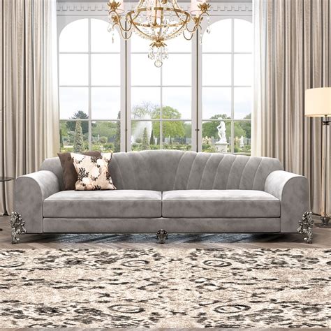 This furniture gallery came about accidentally. Classic Luxury Nubuck Leather Grey Sofa - Juliettes Interiors