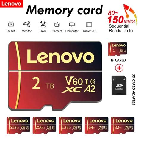 Lenovo 2tb Micro Sd Card 1tb 512gb 256gb A2 High Speed Flash Memory