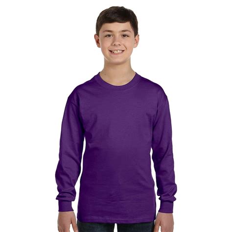 Gildan Gildan G540b Youth Long Sleeve T Shirt Purple X Small