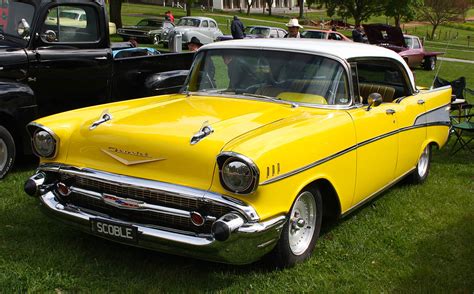 1957 Chevy Bel Air Bright Yellow Really Suits A 57 Chevy Michelle