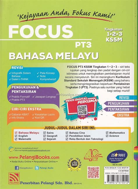 Buku teks bahasa melayu tingkatan 4. 2020 Focus PT3 Bahasa Melayu Tingkatan 1, 2 & 3 KSSM