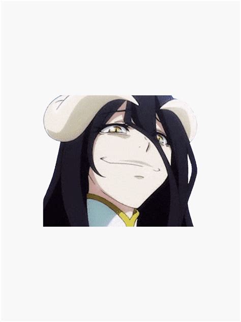 Smug Albedo Overlord Sticker For Sale By Allenye Redbubble