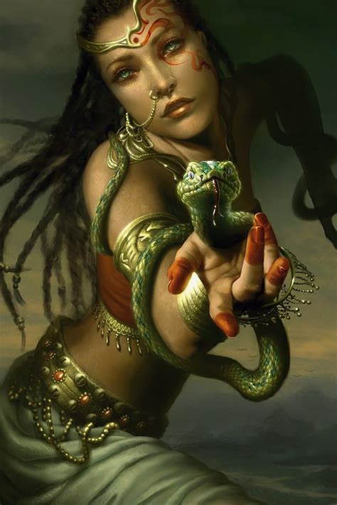Cgfantasy Snake Woman Lady Ipad Iphone Hd Wallpaper Free
