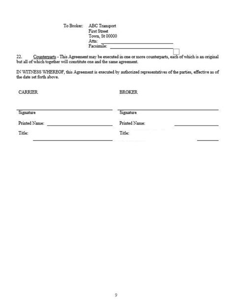 Broker-carrier Agreement contract instant Download template microsoft