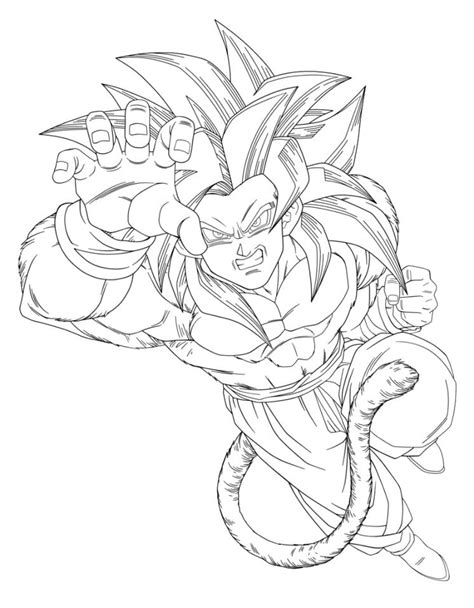 Young Son Goku And Dragon Coloring Page Free Printable Coloring Pages