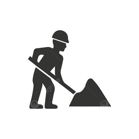 Digging Icon Sign Digging Under Construction Vector Sign Digging