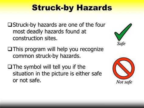 PPT - Big Four Construction Hazards: Struck-by Hazards PowerPoint Presentation - ID:738621