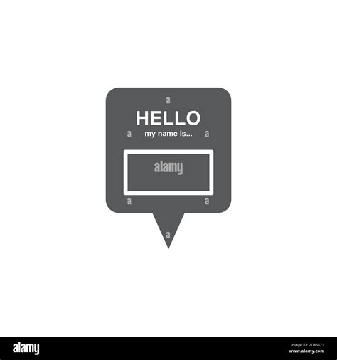 Badge Or Register Vector Isolated Sticker Hello My Name Is In Trendy Flat Style On White